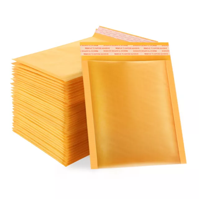 7.5" 'x11" 100 PCS #1 Kraft Bubble Padded Envelopes Shipping Bags Made in USA