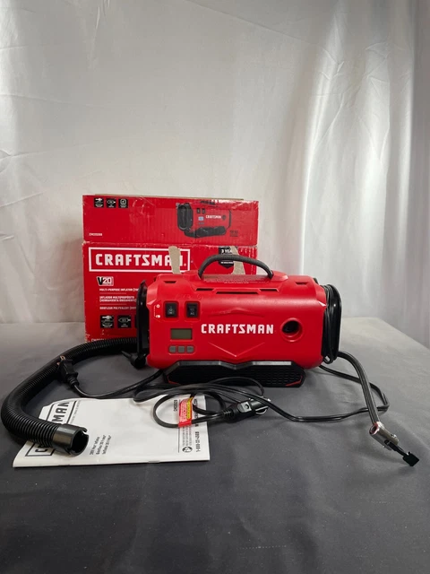 CRAFTSMAN PORTABLE INFLATOR Air Compressor 120 V Pump Auto Car Vehicle Long Hose 70.95 PicClick