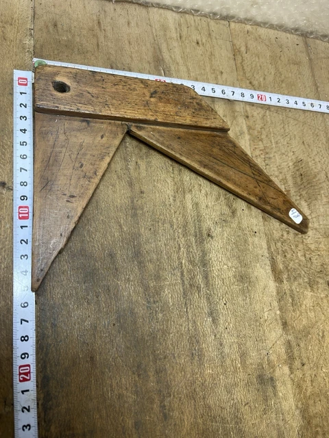 ÉQUERRE EQUERRE D’ONGLET Bois old tool outil ancien Réf N.48 EUR 12,50 ...