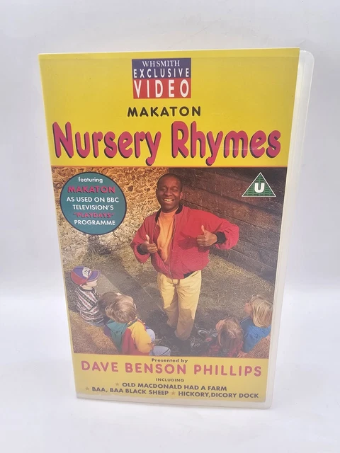 MAKATON NURSERY RHYMES With Dave Benson Phillips Vhs Tape Ultra Rare 