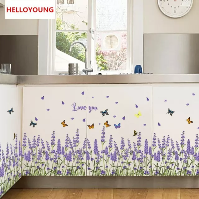 Wall Sticker Lavender Wallpapers All-match Style Art Mural Waterproof