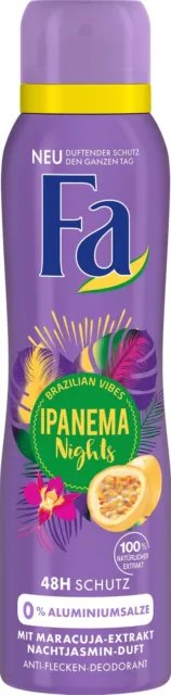 Fa Déodorant en Spray Ipanema Nights Brésilienne Avec la Passion Extrait