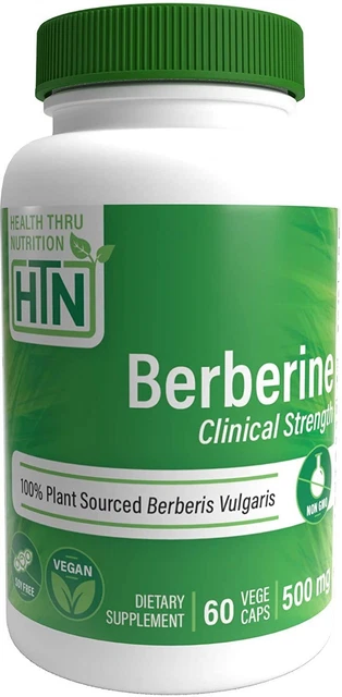 Berberina por Health Thru Nutrition, 60 cápsulas 500 mg