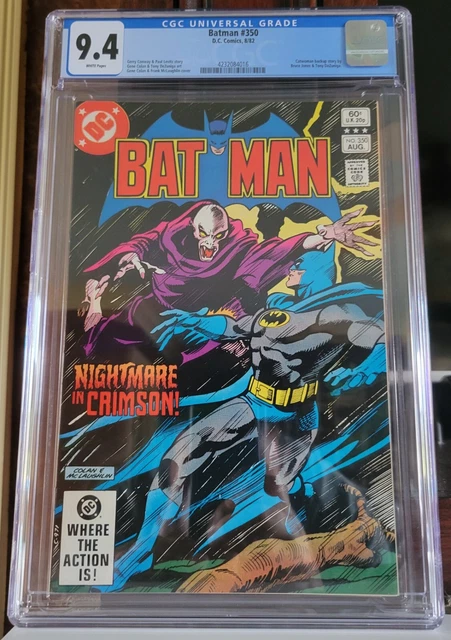 Batman #350 CGC 9.4 DC Comics 1982 WHITE PAGES Catwoman