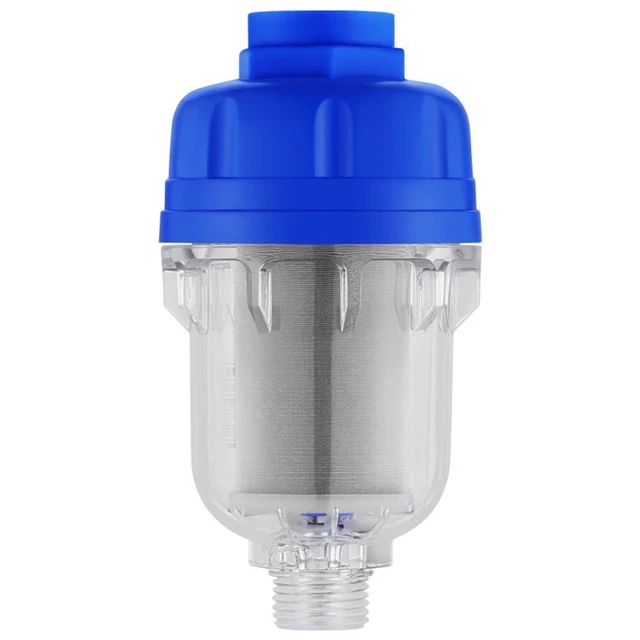 Limpiador de agua totalmente compatible filtrar azul 1 pieza malla de acero inoxidable