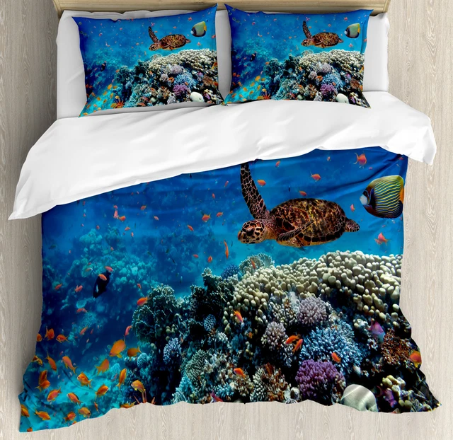 POISSON HOUSSE DE Couette Tropical tortue d'eau EUR 73,99 - PicClick FR