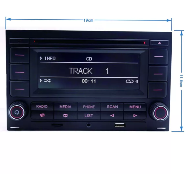 Autoradio RCN210 mit Bluetooth USB AUX CD MP3 für VW Passat B5 Golf 4 MK4 Polo 2