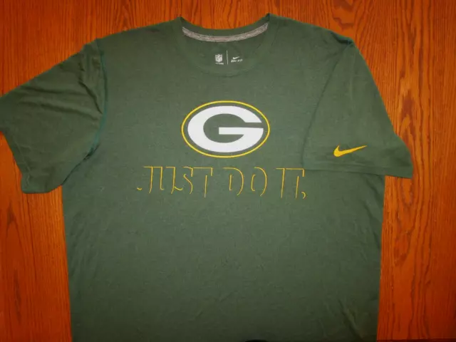 Nike Nfl Green Bay Packers Just Do It Short Sleeve T-Shirt Mens Xl Excellent