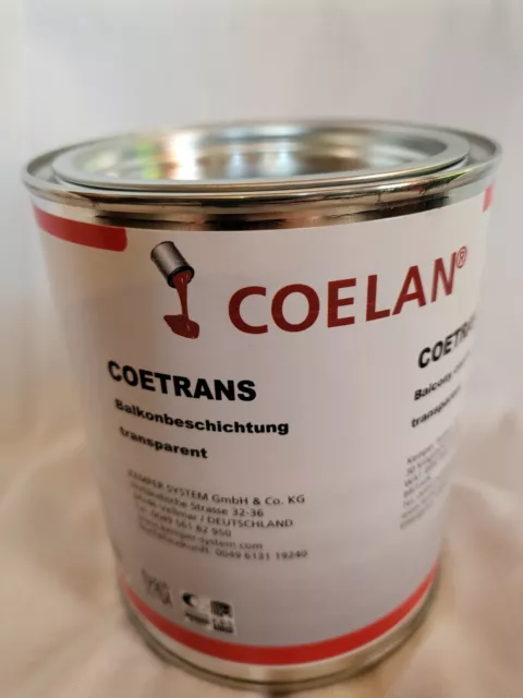 COELAN® Coetrans transparent Balkonbeschichtung Solarpanele 1 Komponente 750 ml 2