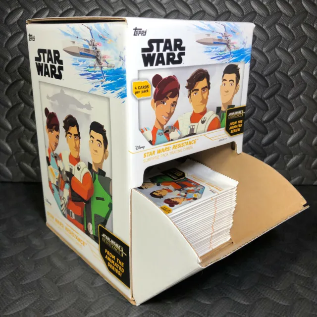 2019 Topps Star Wars Resistance New Gravity-Feed Box 60 Packs Of 4 Cards Disney