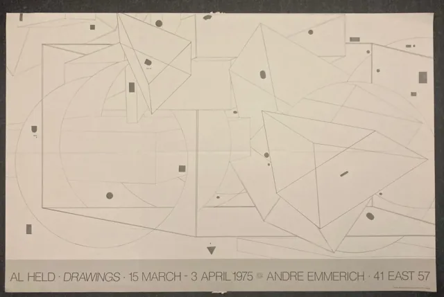 Al Held Drawings 15 March – 3 April 1975 Exhibition Poster Andre Emmerich (NYC)