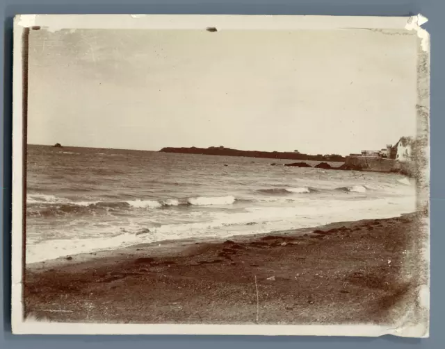 France, Vintage Sea Landscape Citrate Print.  9x12 Circa Citrate Print