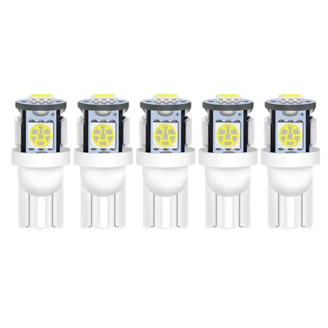 Ampoule Voiture W5W LED Veilleuse T10 SMD 5050 6500K Plafonnier Plaque Feux 12V