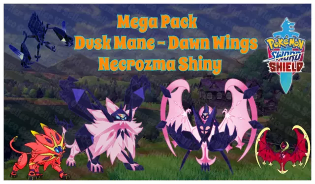 Pokemon Sword and Shield Dawn Wings Dusk Mane Necrozma 6IV