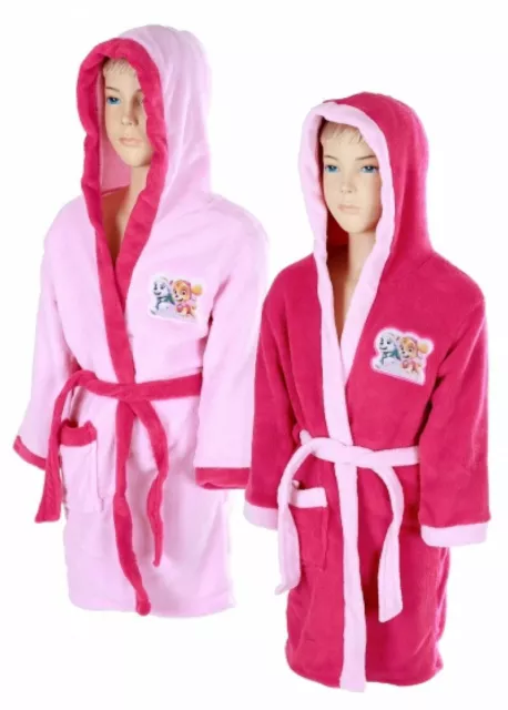 Girls Kids Official Licensed Pink Paw Patrol Fleece Dressing Gown