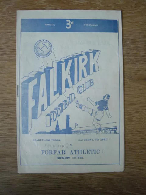 1960/61 FALKIRK v FORFAR ATHLETIC