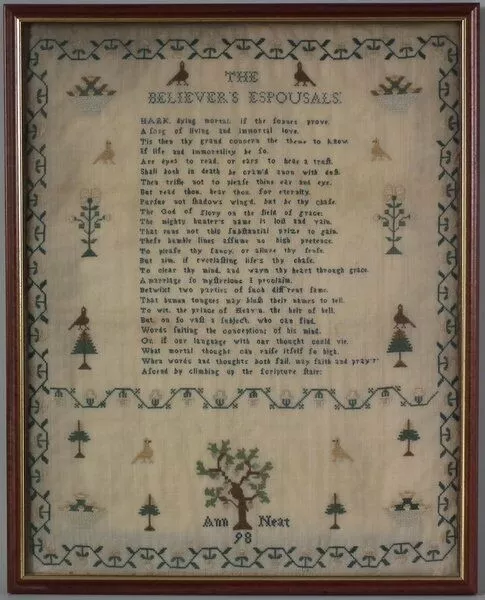 Antique Sampler, 1798, by Ann Neat