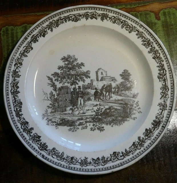 Très ancienne assiette Creil Legros d'Anizy - 19ème - TBE - RARE - France 19ème