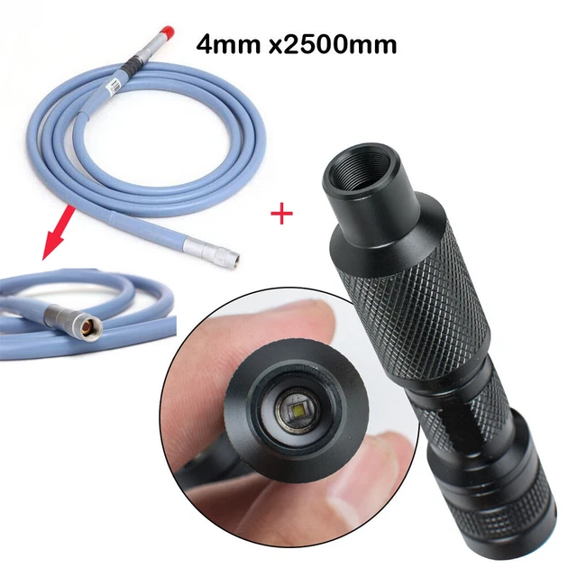 Fiber Optical Cable/Light Cable ø4X2500mm+Handheld LED Cold light source Kit,USA