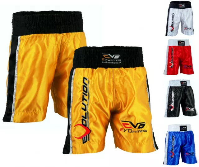 EVO Men Boxing Fight Shorts MMA Kick Boxing Martial Arts Gear Muay Thai UFC H 2