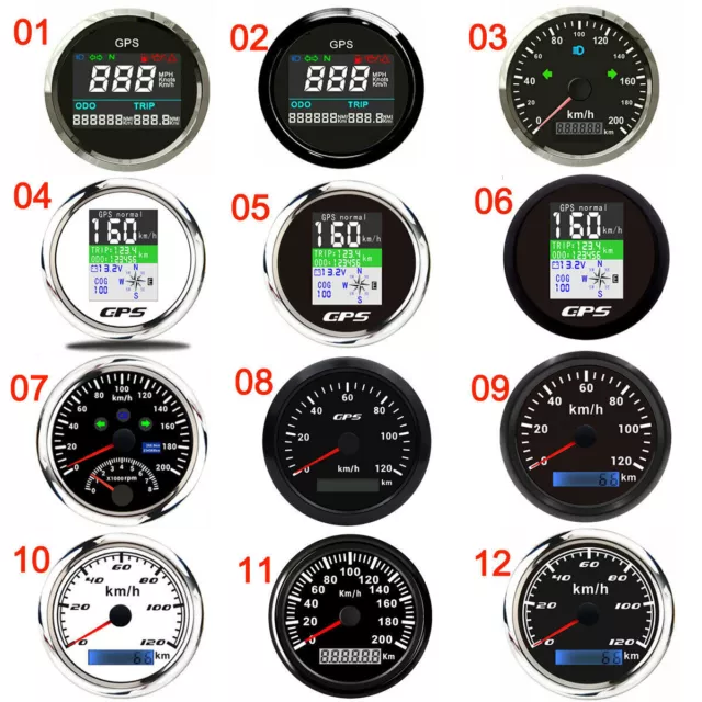 52mm 85mm Digital GPS Kilometerzähler Speedometer Gauge Für Boot Auto Truck