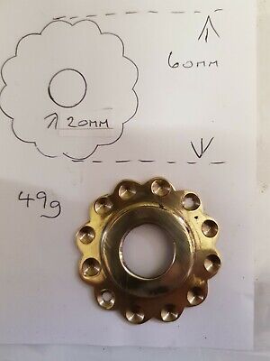 New CAST BRASS BACK PLATE ROSE for WOOD WOODEN or brass door knobs 60mm X 20mm