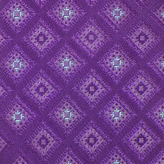 DAVID DONAHUE Mens Purple Lavender GEOMETRIC Handmade Woven Silk Tie NWT