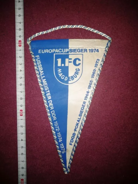 Alter Fußball wimpel : 1. FC MAGDEBURG - EUROPACUPSIEGER 1974