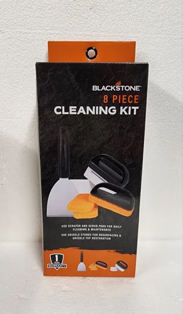 Blackstone 8 Piece Cleaning Kit - 5463, Scraper, Scrub Pads, Griddle Stones