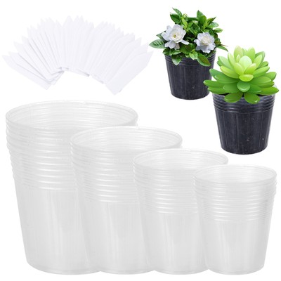 Soucoun de pot de jardin Plateau de pot de fleurs en plastique transparent Soucoupe planteur pour maintenir des gouttes d'eau sol 25 cm 10pcs 