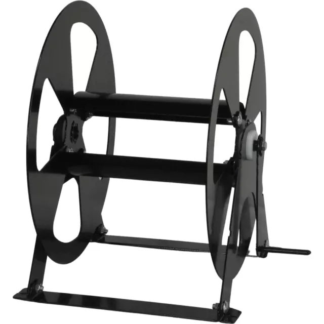 Mountable Hose Reel Black Heavy Duty Powder Coated Steel Made in Australia