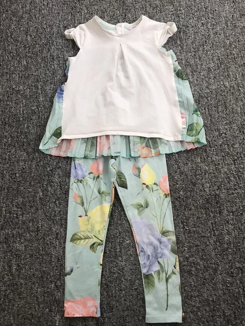 Baker girls floral top & leggings set age 3-4