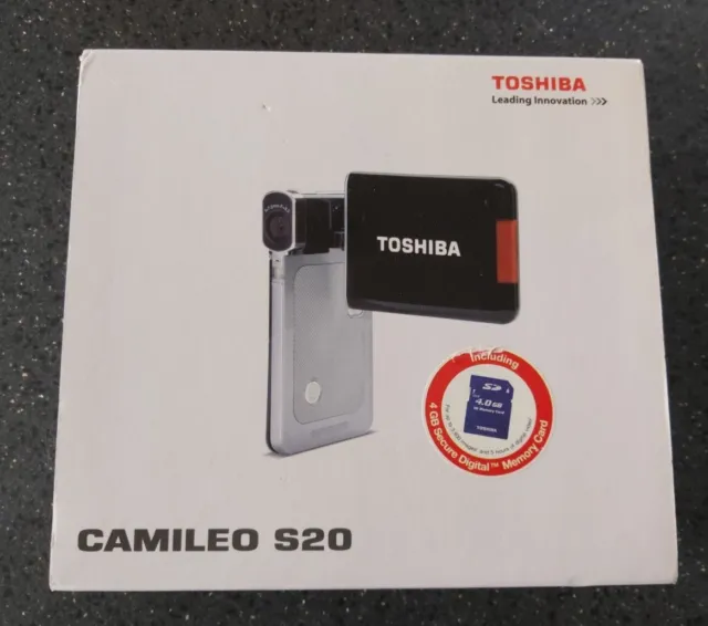 Videocamera Toshiba Camileo S20 YouTube con caricabatterie, custodia e treppiede - senza SD
