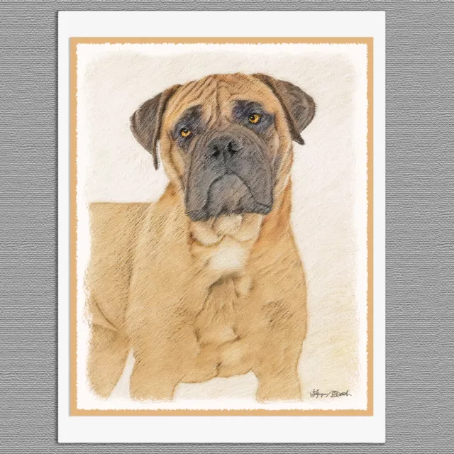 6 Cane Corso Mastiff Dog Blank Art Note Greeting Cards