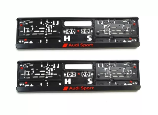 2x Audi Sport Kennzeichenhalter Nummernschildverstärkung Halterung 3291900100