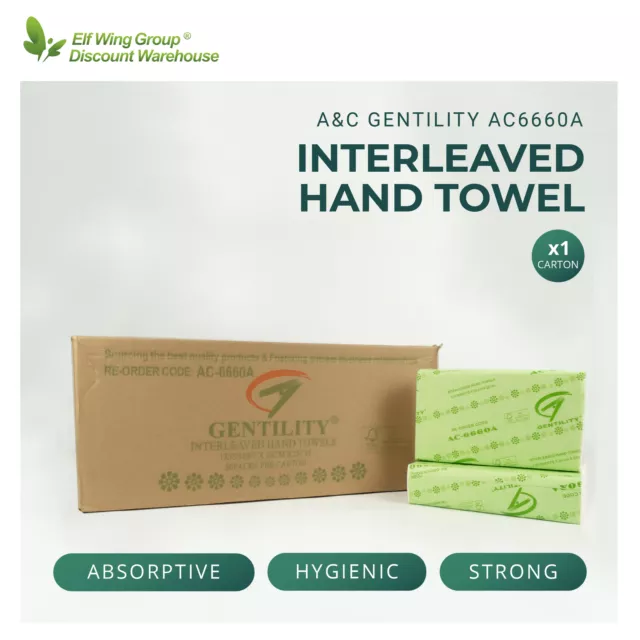 A&C Gentility Compact Interleaved Paper Hand Towel FREE POSTAGE