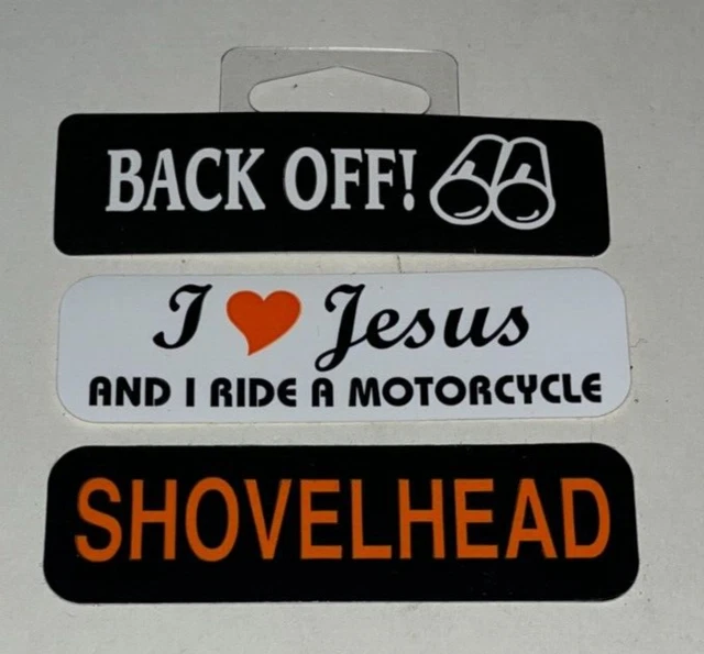 3 MOTORCYCLE HELMET STICKERS, LOT (Harley Davidson)