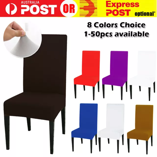 Stretch Chair Seat Cover Spandex Lycra Washable Dining Banquet Wedding Party NEW