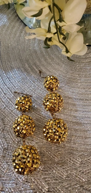 Ballroom Dance Jewelry Aurum Gold Dangling Earrings