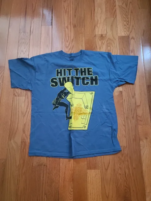 2011 WWE Christian XL Hit The Switch T Shirt Cotton Blue WWF AEW ECW WCW