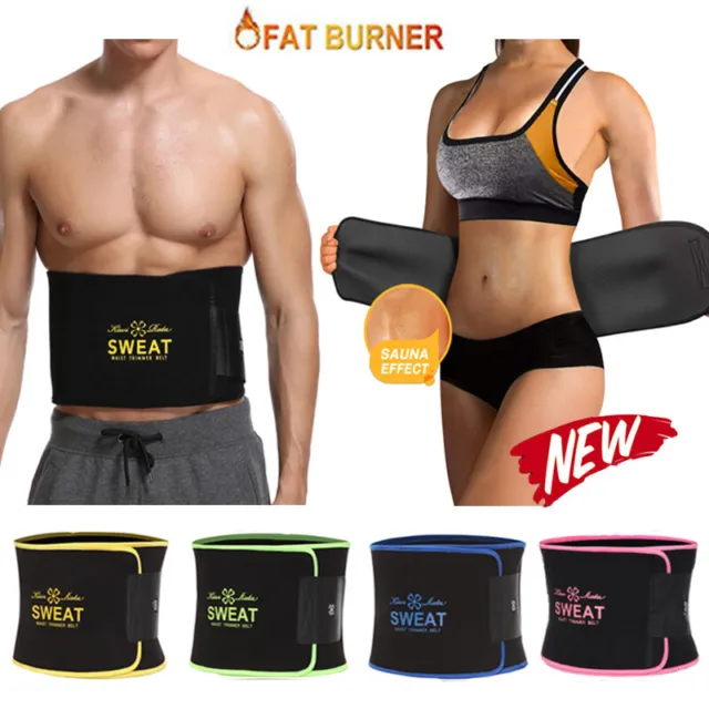 Men Women Waist Trainer Belt Sweat Wrap Tummy Control Stomach Fat Burner  Girdle