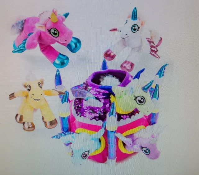 JOYIN Play-Act 6 Pack Unicorn Castle Plush Toy Set