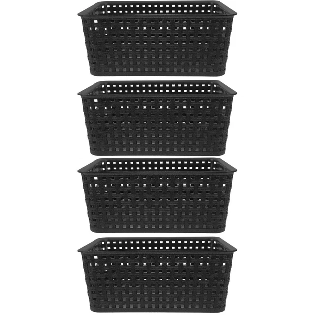 4 cestas de ropa de plástico cesta de plástico