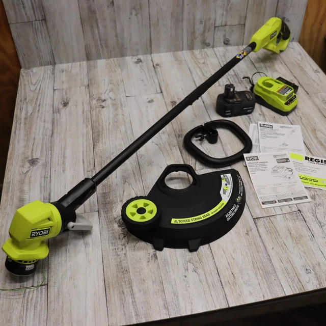 RYOBI 18V 13& Cordless String Trimmer/Edger Kit 4.0 AH Battery