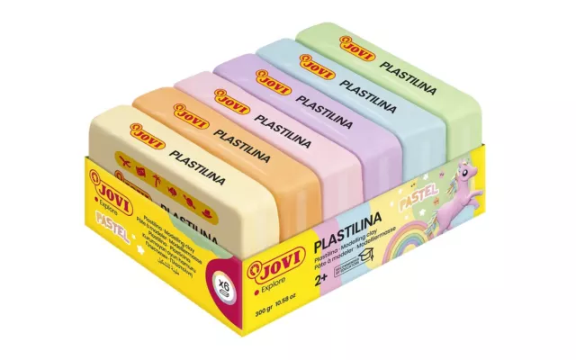 Pack de plastilina de 300 gramos, 6 unidades, multicolor pastel (70/6P), color,