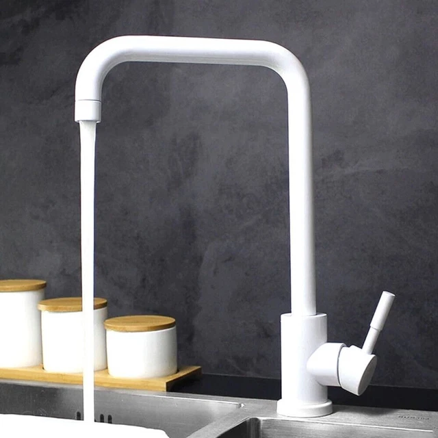 Rubinetto Da Cucina Franke Garo - Monocomando, Bianco, Bocca Fissa, Design Moderno