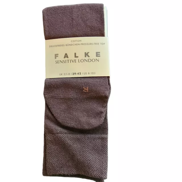 Falke Womens Sensitive London Socks Dark Brown 39-42 (8-10.5 US) 47686 NEW