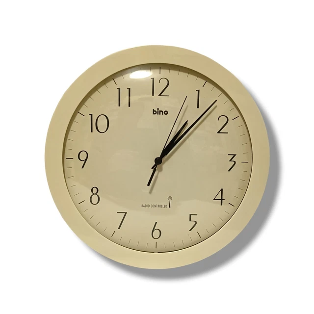 300mm Radio Controllato Orologio da Parete, Bianco/Nero T370B