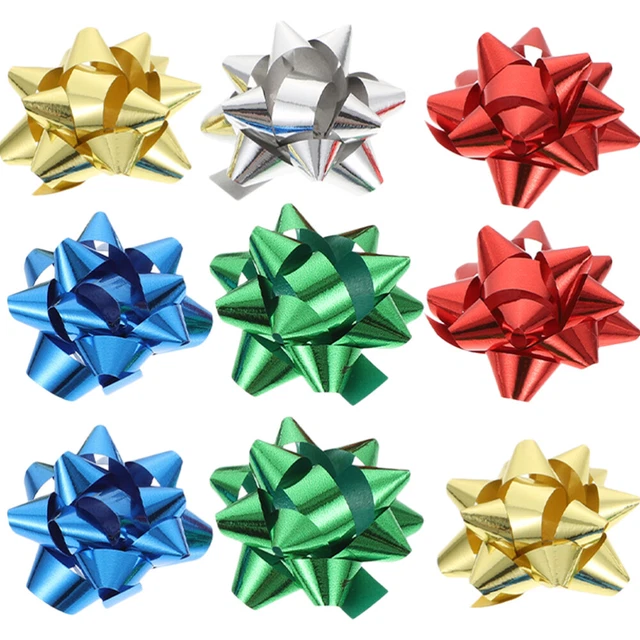 150 Pcs Present Wrapping Bows Self-Adhesive Flower Stocking Stuffer Girl