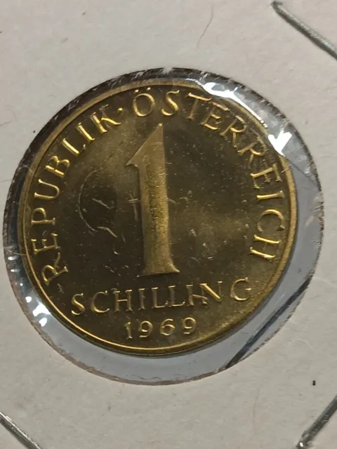 Austria 1969  1 shilling Proof Liw Mintage N/207